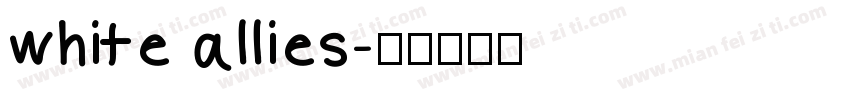 white allies字体转换